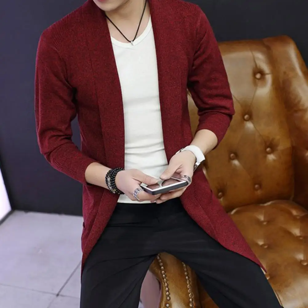 

Men Cardigan Sweater Stylish Men's Knitted Cardigan Soft Slim Fit Coat with Lapel Pockets for Fall/winter Fashion Men Soft