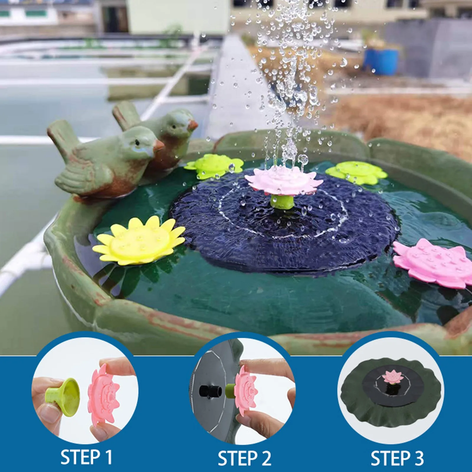

Half Inch Garden Hose Pool Flower Sun For Garden Swimming Imitation Fountains Solar Pond Patio Lawn & Garden Hose End Timer