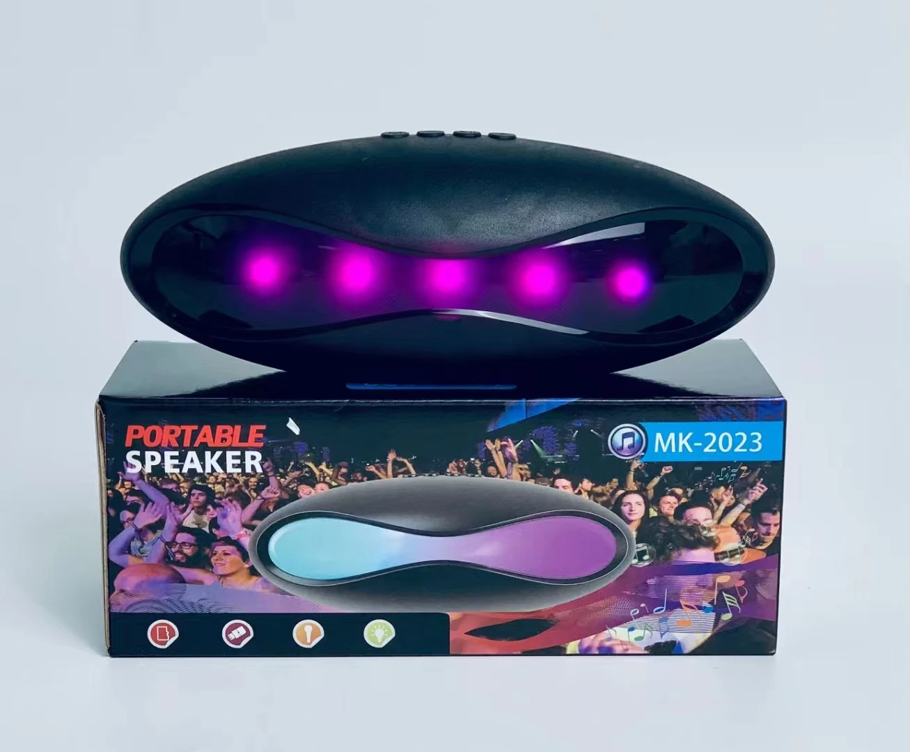 EONKO MK-2023 Новый RGB беспроводной Bluetooth-динамик для регби с TF USB FM - Цена: 