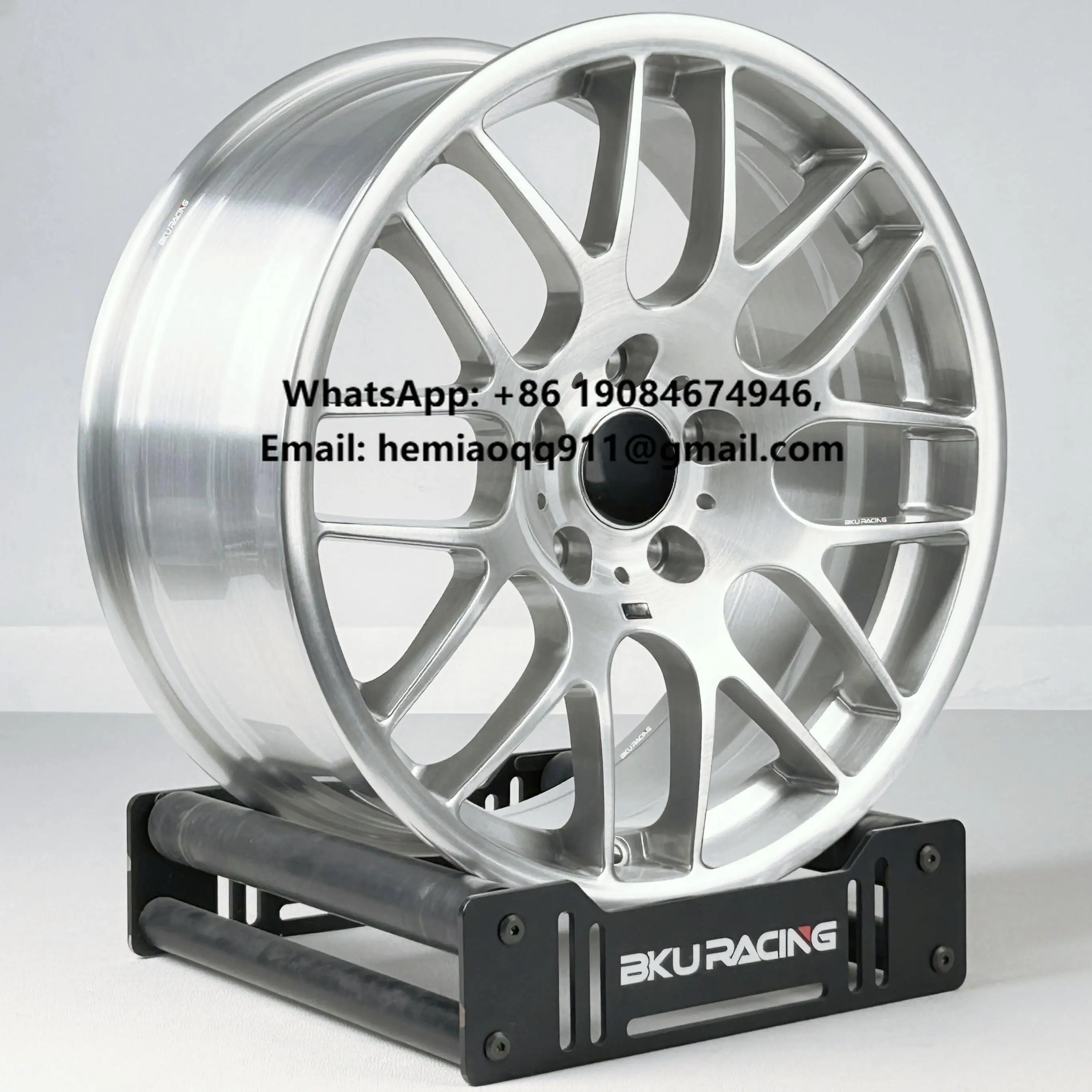 Фото Кованые диски Bku в стиле BMW 359 для E90 E92 M3 E46 E39 M5 E60 E38, 17 18 19 дюймов, серебристые, матовые, вогнутые, легкосплавные, 5x120 №1