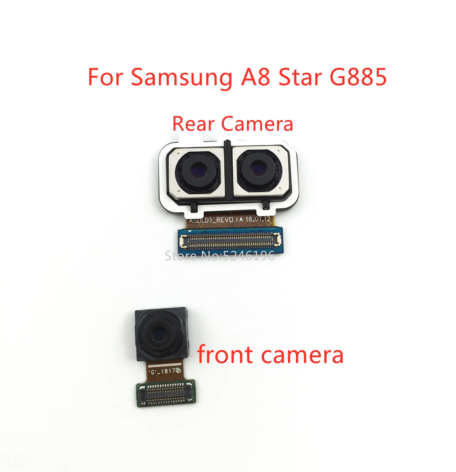 1 шт. задняя большая Основная камера Модуль фронтальной камеры гибкий кабель для Samsung Galaxy A8 Star G885 G8850 оригинальная Запасная часть