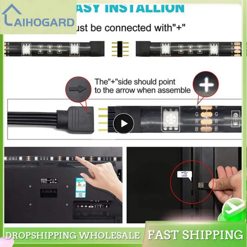 

1 ~ 10 шт., RGB-лента для подсветки телевизора