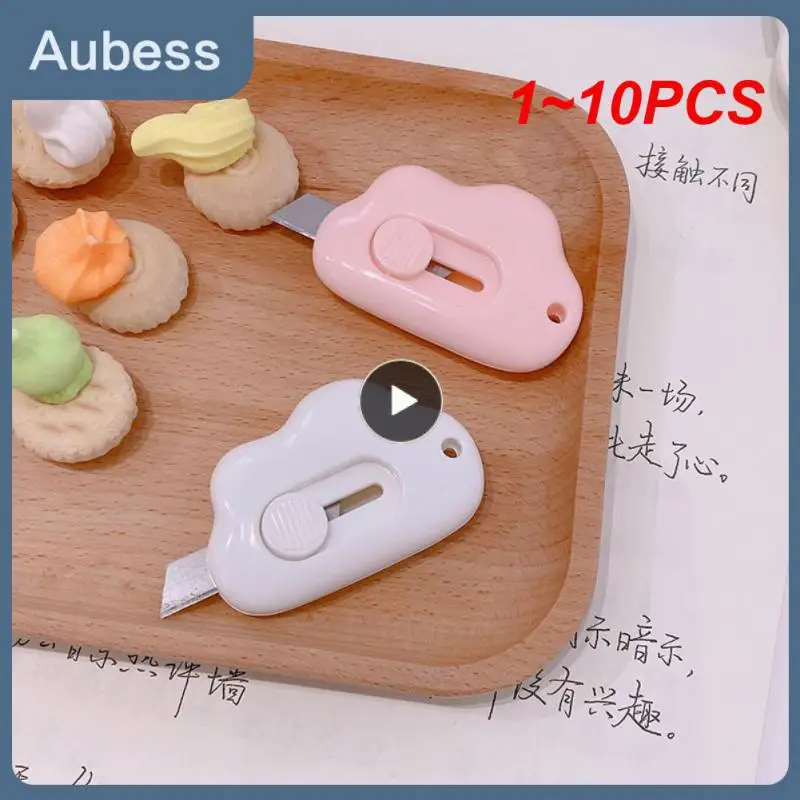 

1~10PCS Cute Rabbit Cloud Color Mini Portable Utility Knife Paper Cutter Cutting Paper Razor Blade Office Stationery Cutting