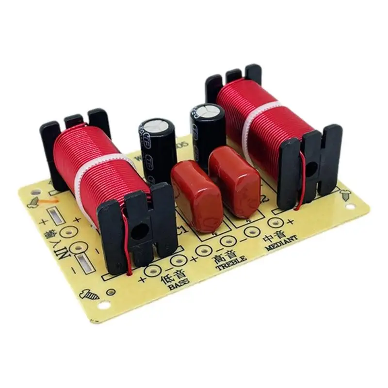 

150W 3-Way Audio Hifi Filter Circuit Board Stereo Speaker Crossover Filters Treble/Alto/Bass 3 Unit Frequency Dividers For