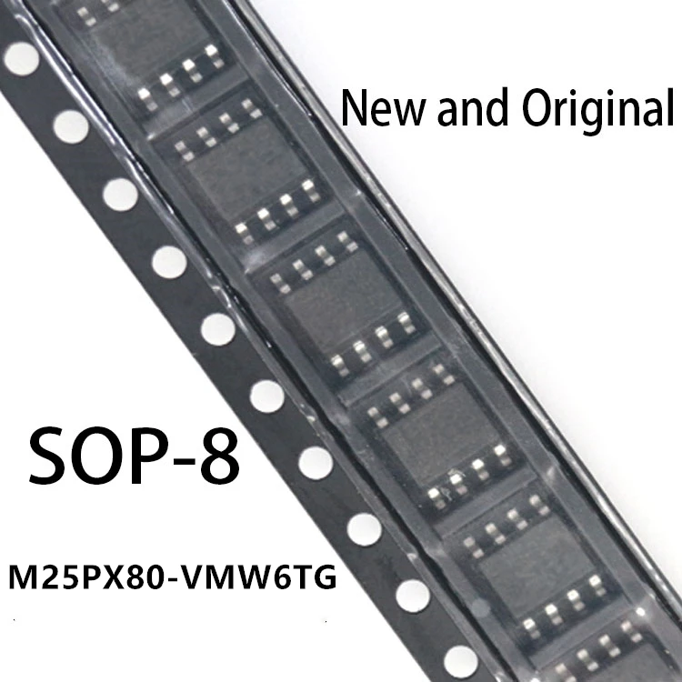 30PCS New and Original   M25PX80-VMW6TG sop-8 25PX80VG 25PX80V6 SOP-8W