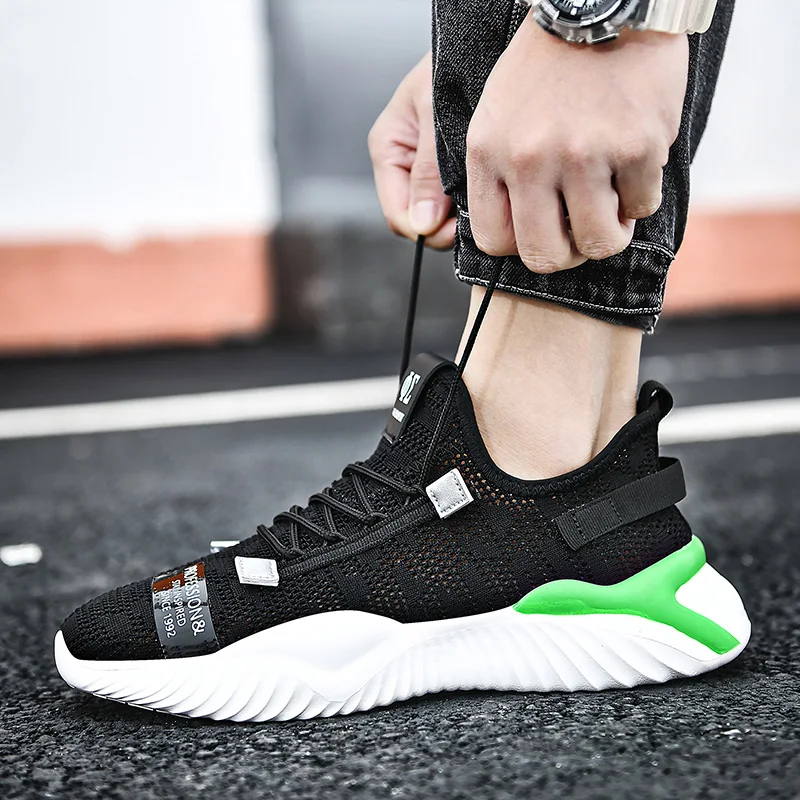 

Men's Sneakers Mesh Casual Running Shoes for Man Hollow Gym Walking Hiking Tennis Jogging Sneakers Outdoor White Sports Flats