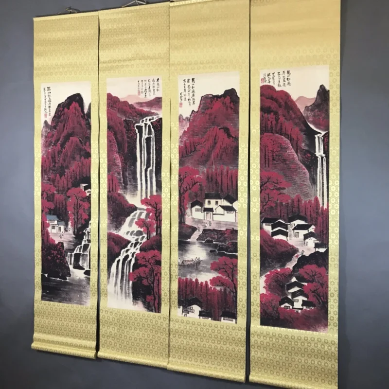 Имитация античной живописи китайская живопись коллекция Li Keran четыре предмета