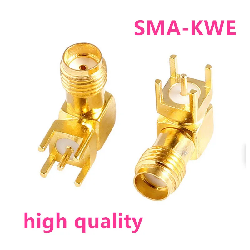 

5Pcs SMA female Thru Hole plug Right Angle 90 DEGREE SMA-KWE PCB Mount connector RF adapter best quality
