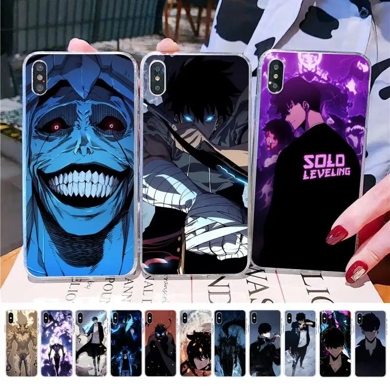 

MaiYaCa Anime Solo Leveling Phone Case for iPhone 11 12 13 mini pro XS MAX 8 7 6 6S Plus X 5S SE 2020 XR case
