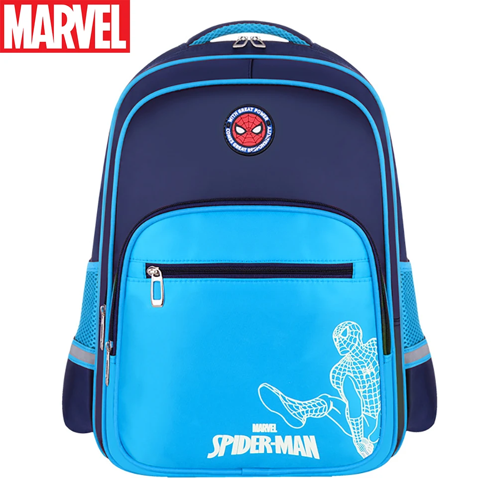 Новое поступление, Детские Модные школьные ранцы Marvel для мальчиков, рюкзаки с принтом Капитана Америка и Человека-паука, Детские вместитель...