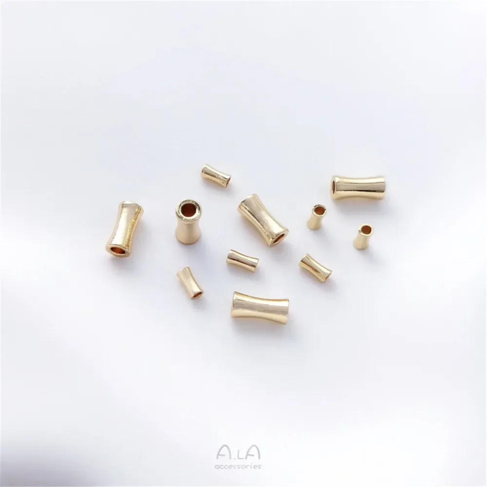 14 К медные золотые бамбуковые шарнирные трубчатые бусины прямые