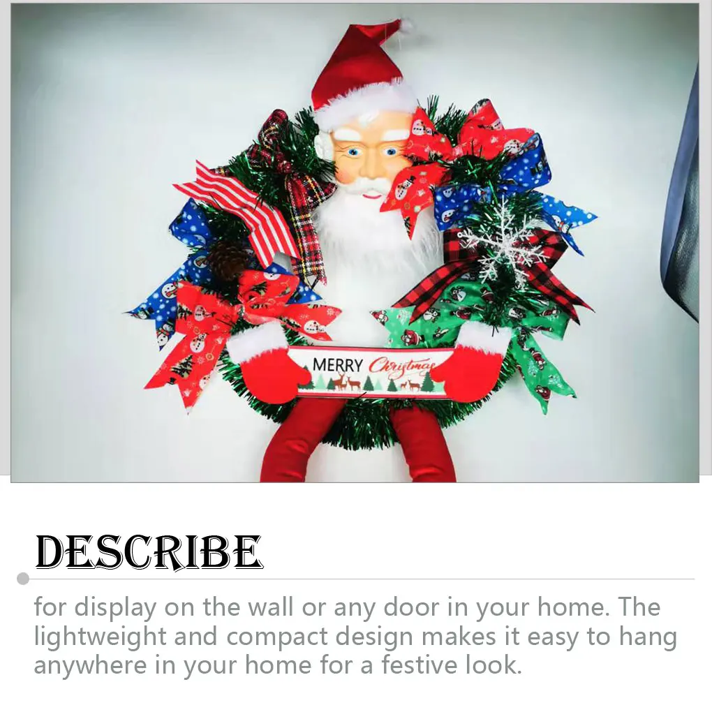 

Рождественский венок для крыльца, забавная гирлянда, украшение для двери