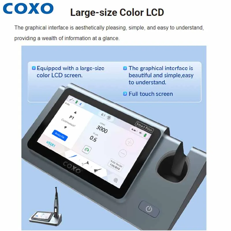 Фото Стоматологический эндомотор COXO C Smart-i Pilot с апекслокатором, беспроводной, Bluetooth, для эндодонтии, с функцией реципрокации, стоматологическое оборудование для лечения корневых каналов №4