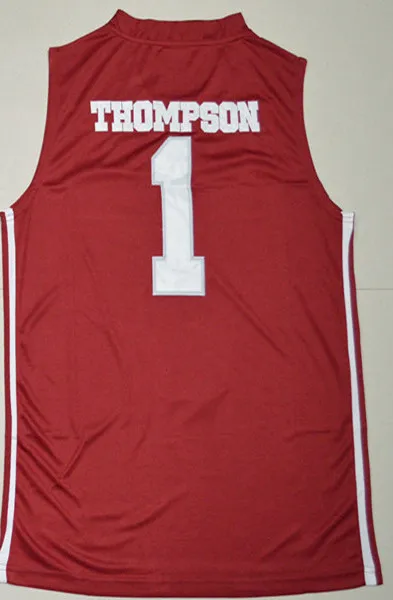 

Mens #1 Klay Thompson Washington Style Basketball Jersey Embroidery Stitched