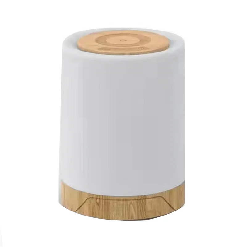

LED Bedside Lamp Touch Dimmable with 7 Colours and 4 Modes Wood Grain Night Light USB Rechargeable Table Lamp