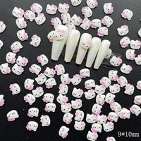 20pcs kawaii sanrio accessories hellokittys series nail stickers cartoon girl heart beauty mini nail decorations gifts for girls