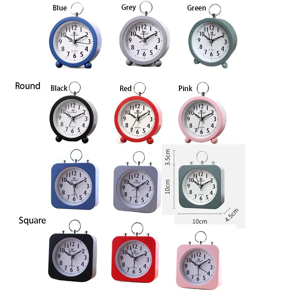 Тихий будильник современный квадратный кварцевый механизм прикроватный