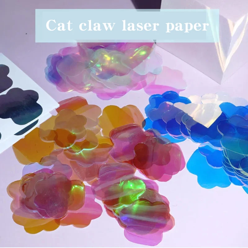 

Лапа коготь лазер бумажный клей декоративные наклейки Do Quicksand Cat коготь мясо Pad герметичная пленка блочная пластина брелок материал