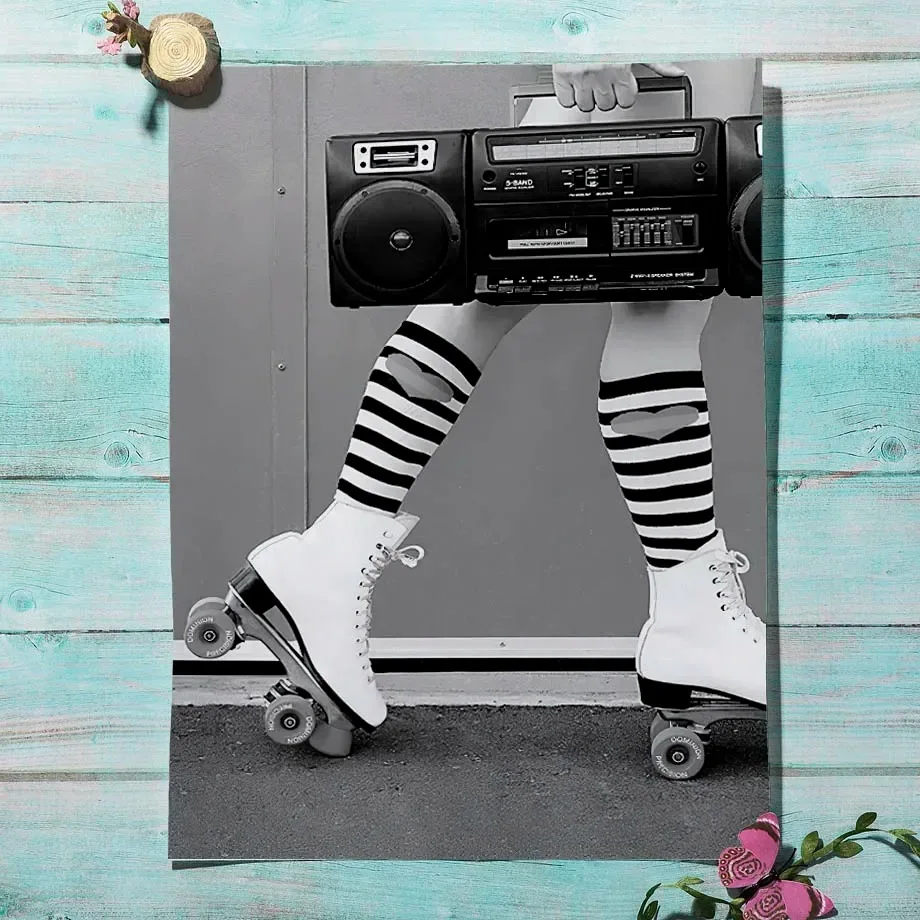 Скандинавские ретро принты Lenta для принтера роликовый скейтборд слон зебра