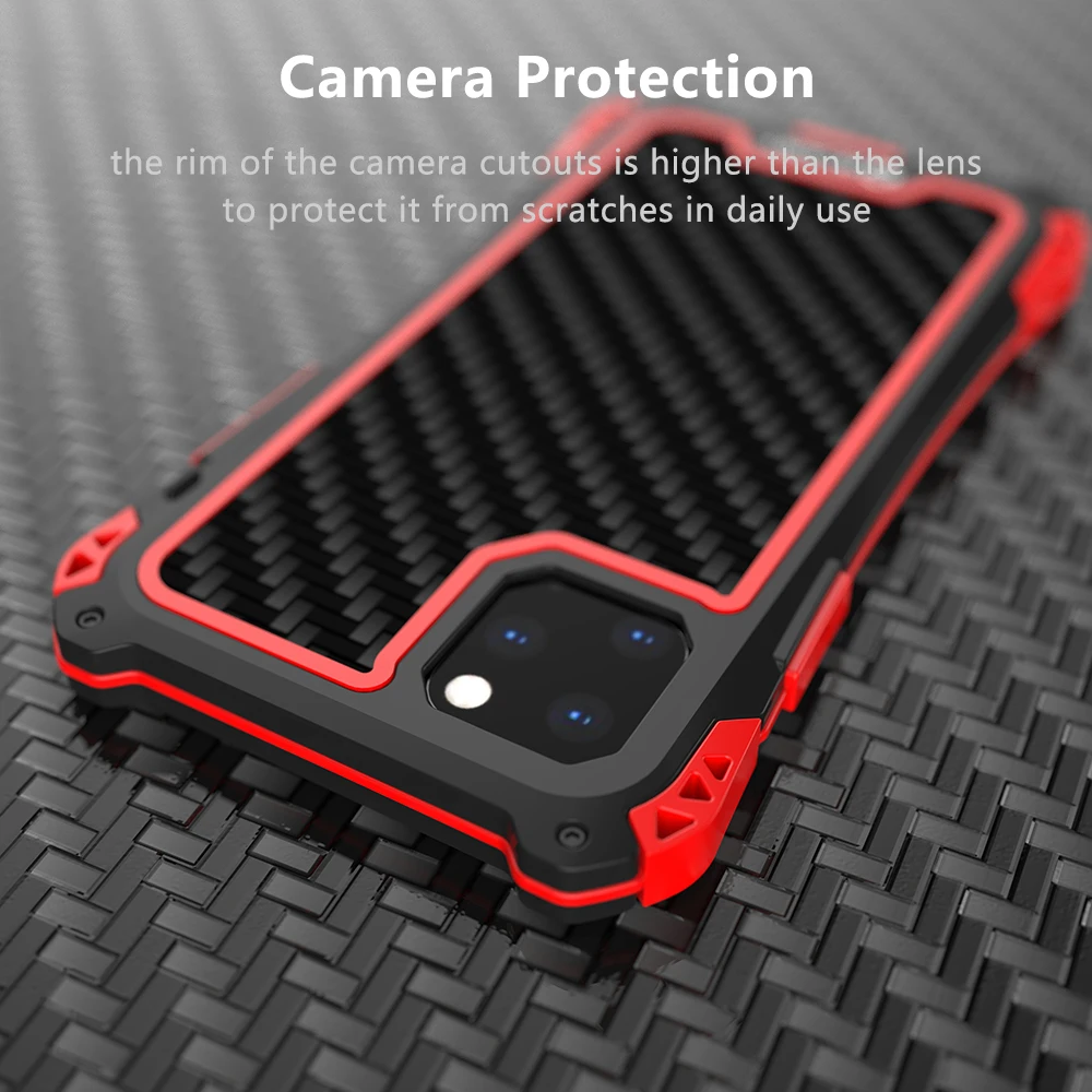 R-just Case For Iphone 13 pro Max Luxury Hard Metal Aluminum Alloy Tpu Silicon Shockproof Armor Phone Cover For Iphone 13 Mini