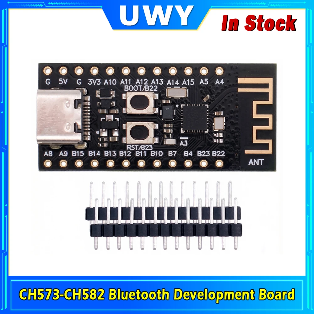 Фото CH571F CH573F CH582F RISC‑V BLE4.2 Bluetooth-плата разработки с разъемом Type-C, беспроводной модуль MCU для проектов IoT и электронного DIY. №1