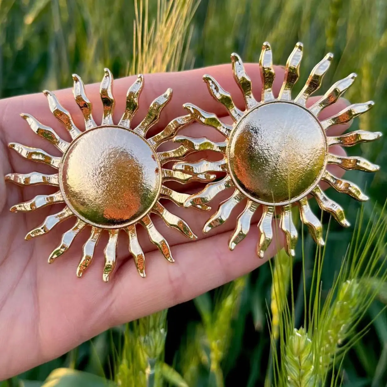 

Golden Sunflower Earrings for Women Jewelry Gifts