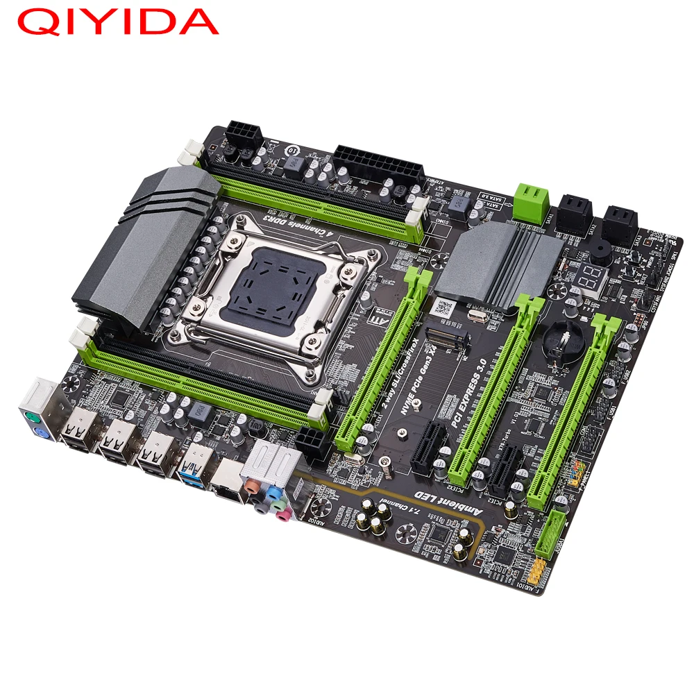Qiyida X79 материнская плата combos LGA2011 ATX Combos E5 2650v 2 CPU 4 шт. x ГБ = 16 DDR3 RAM 1333 МГц PC3 10600R PCI-E NVME