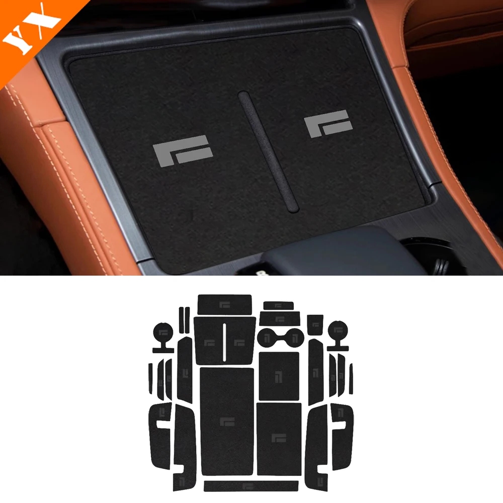 

Для POLAR STONE 01 Jishi 01 2023-2025 аксессуары двери автомобиля, центральная консоль, ящик для хранения чашек с водой, коврик для ворот, нескользящие коврики