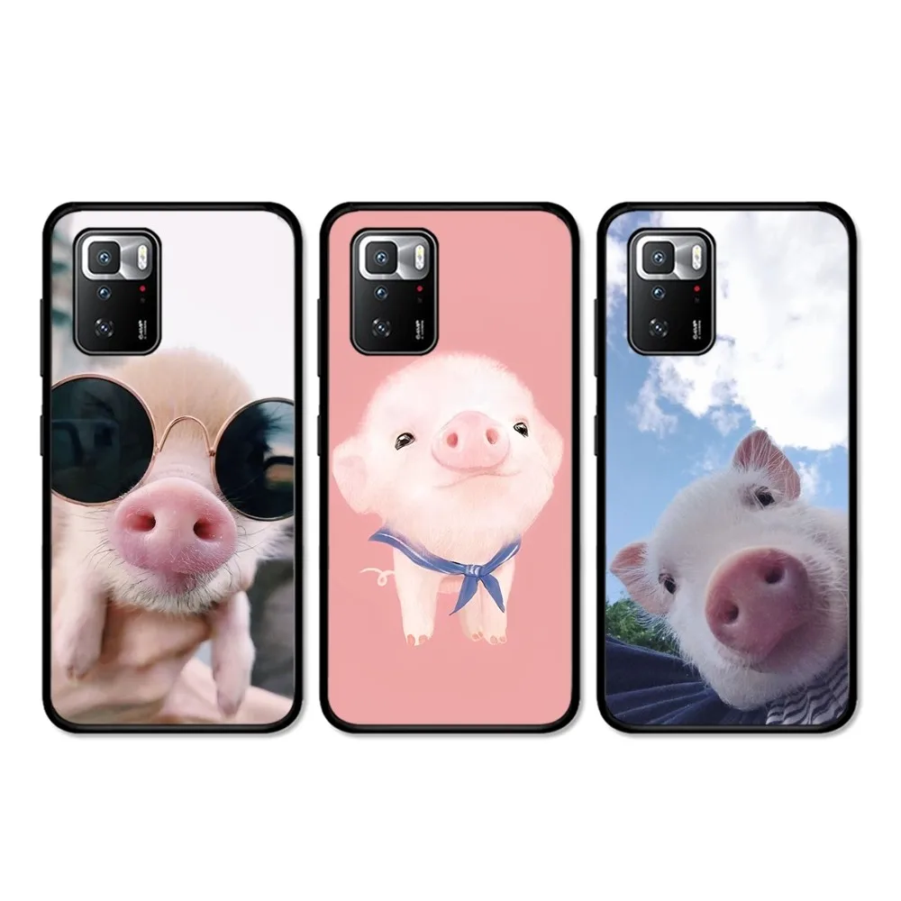 

Cute little Pink Pig Phone Case For Redmi 5 6 7 8 9 10 plus pro 6 7 8 9 A GO K20 K30 K40 pro plus F3 Fundas