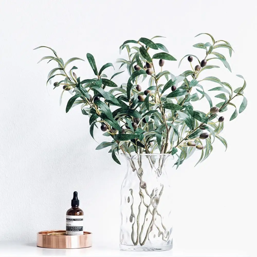 

Decoration Green Party Home Decor Plant Flower Bouquet Wedding Artificial Olive Branch New Arrival Fake Fruits Table Room Wreath