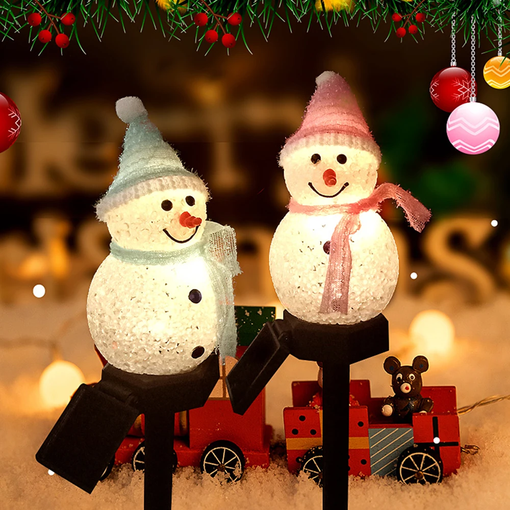 

Solar Christmas Lights Snowman LED Lamp Solar Lighting for Garden Christmas Decor Snowman Solar Light Outside Christmas Lights