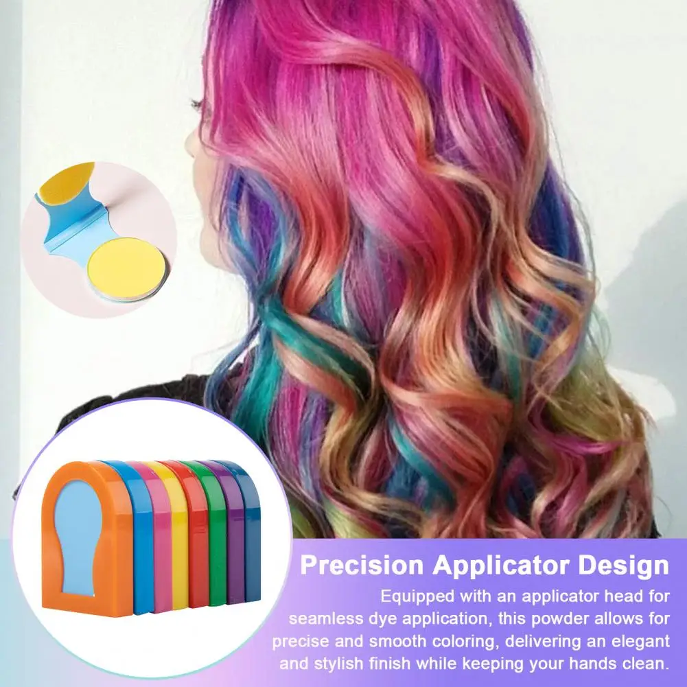 8 цветов краска для волос компактная пудра одноразовая мгновенная временного
