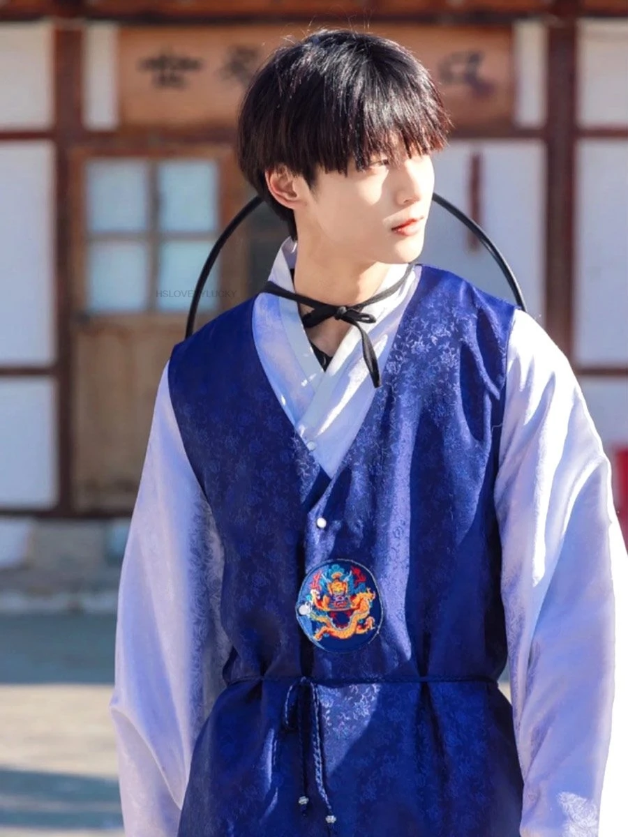 Корейский ханбок традиционный корейский стиль свадебный костюм атласная