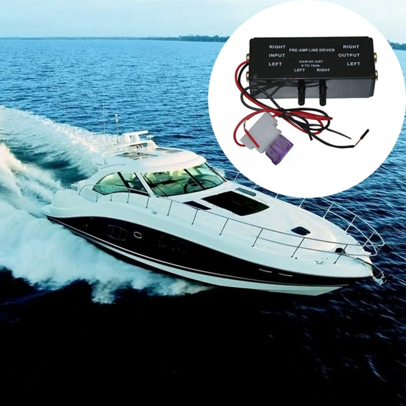 Новый черный Rca вход/выход Регулируемый Pac Turbo 1-линейный драйвер Усилитель