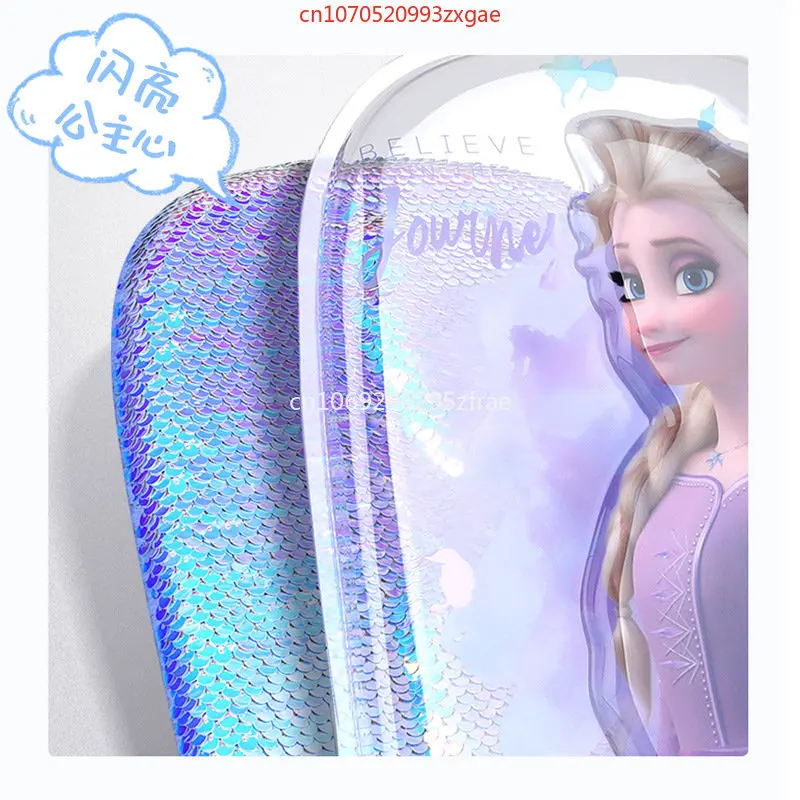 100% authentic luxury Disney Frozen girls' schoolbag, 3D layered film embossed Princess Aisha pattern Disney backpack