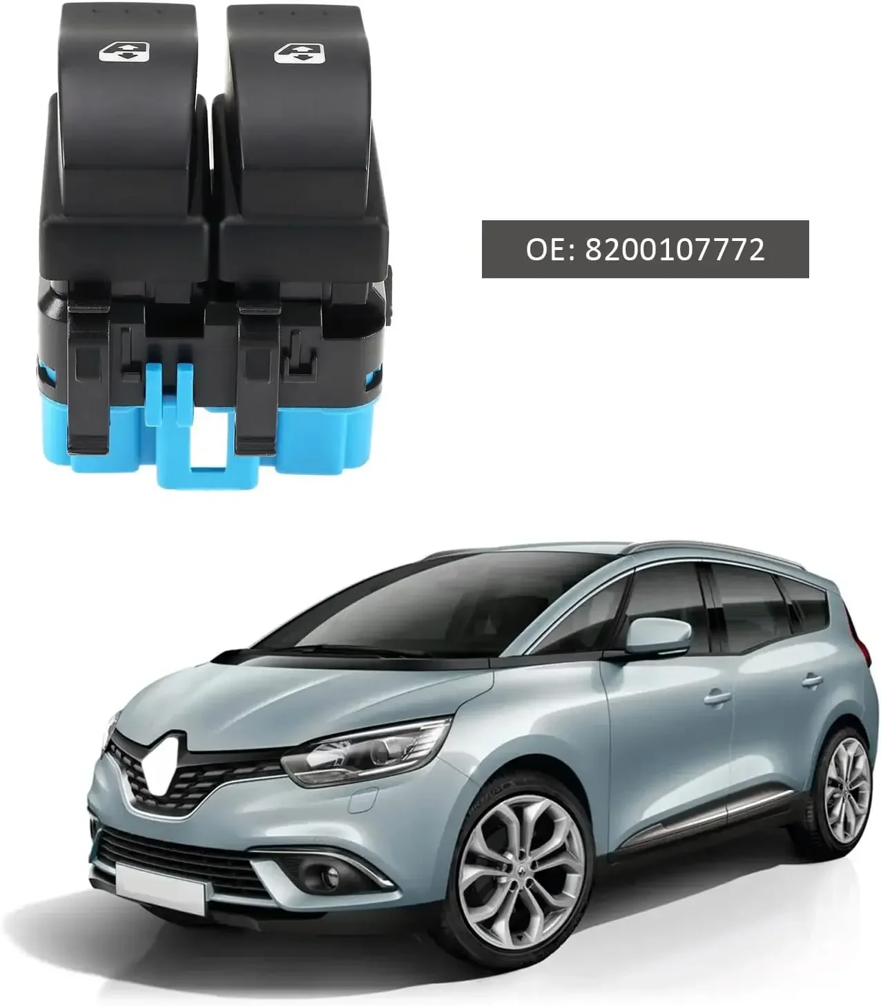 Кнопка переключения стеклоподъемника 8200107772 для RENAULT Espace IV Scenic II Megane MK 2002-2016