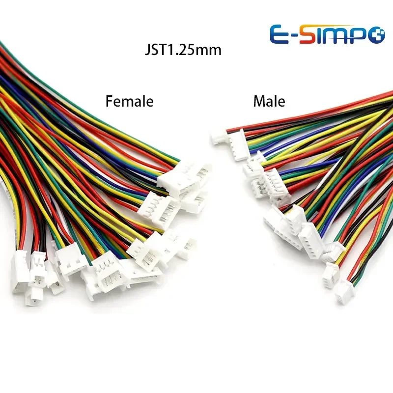 

10 пар 20 см JST1.25 2P 3P 4P 5P 6P штекер-мама вставной антенный стыковочный разъем JST разъем разъема провода кабеля
