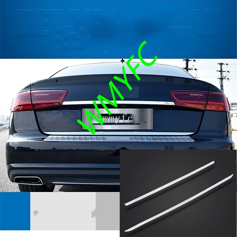 

for Audi A6 C7 2013 2014 2015 2016 2017 rear bumper cover trim 1pcs Auto rear door trim,tail trunk sticker
