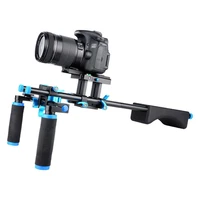 yelangu d202 portable filmmaker with cameracamcorder mount slider soft rubber shoulder pad and dual hand handgrip for all dsrl