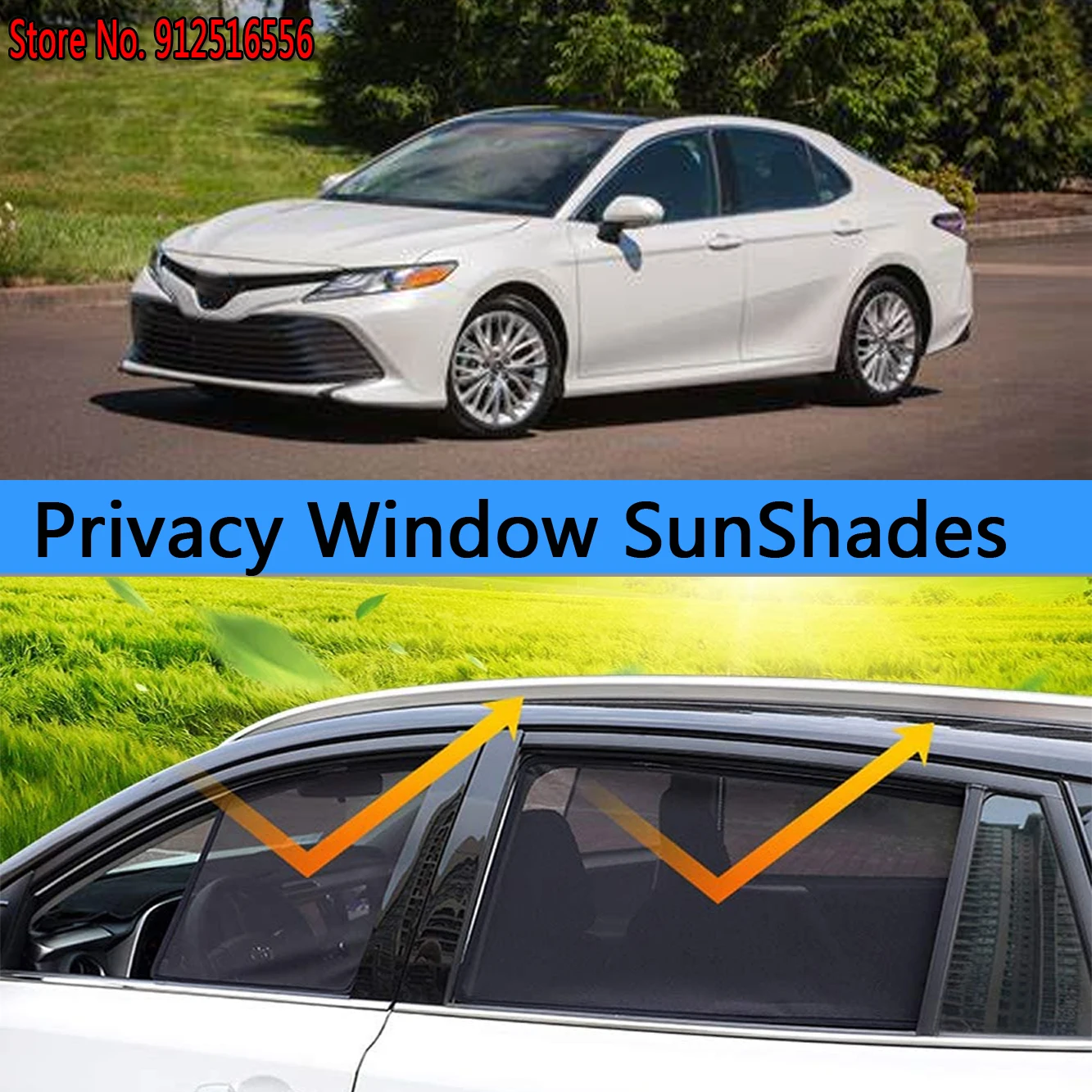 Side Sun Shade Shading Curtain Protection Window SunShades Sunshield Accseeories For Toyota Camry 70 XV70 2018 2019 2021 2022