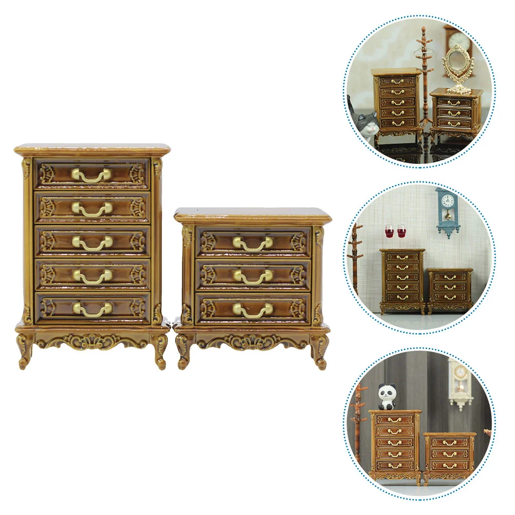 

2pcs Pretend Playset Miniature Decoration Miniature Decor Miniature Furniture Accessories 1 16 Scale Furniture Kids Playset