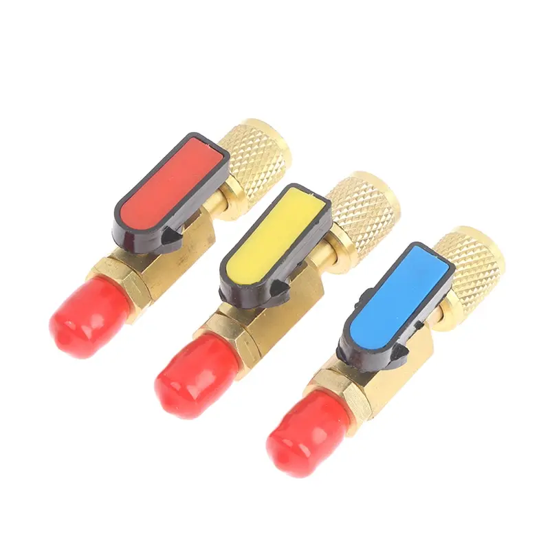 

1/4 "Папа до 1/4" Женский SAE прямой шаровой клапан для зарядки шлангов HVAC , HVAC/r , A/C разнообразные аксессуары для хладагента R22