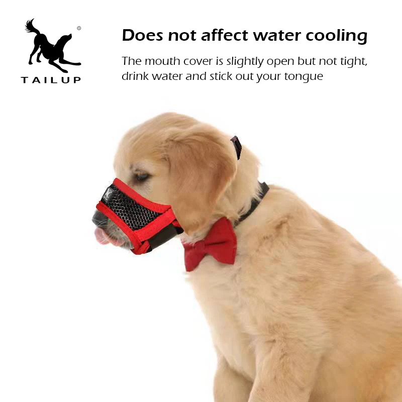 

TAILUP Pet Mouth Muzzles for Dogs Dog Accessories Adjustable Dog Muzzle Breathable Dog Mouth Cover Muzzle Collar Anti Barking