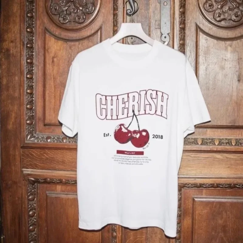 Женская летняя футболка с круглым вырезом и коротким рукавом