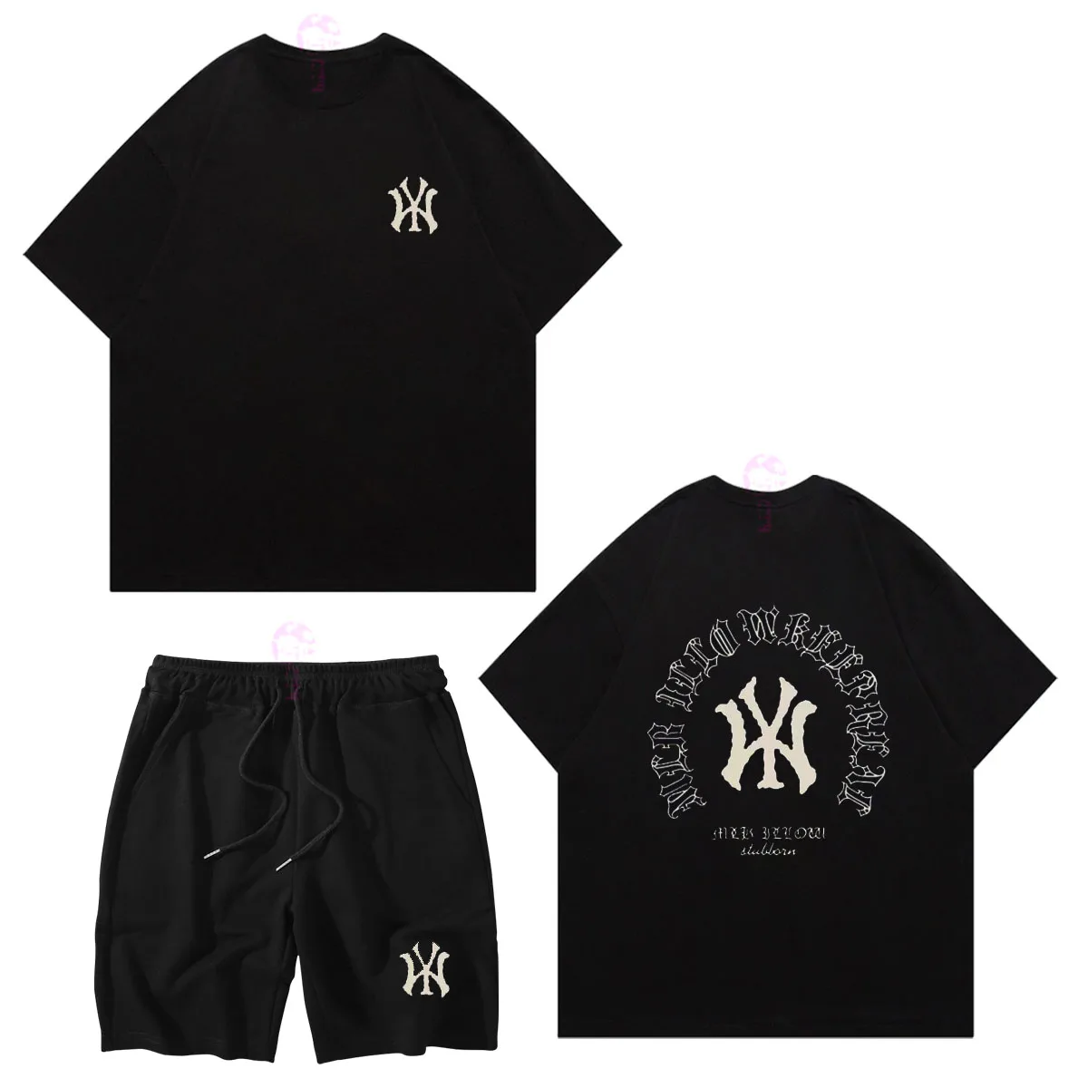 2023 Oversized Men's Summer T-shirt Shorts Tracksuit 2 Sets High Quality Men's Designer Clothing Graphic T-shirt Street Top