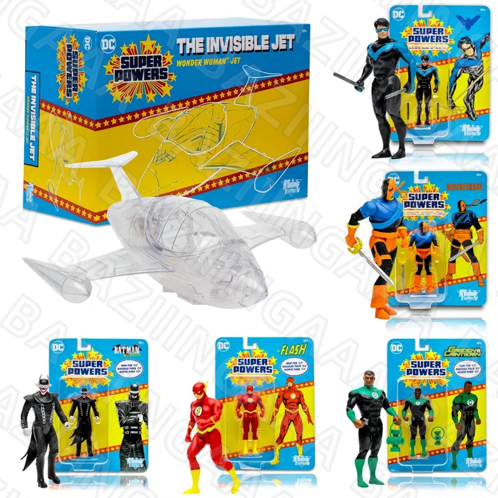 Toys 15cm Batman Flash Wonder Woman Deathstroke Green Lantern! Dc The Invisible Jet Gift