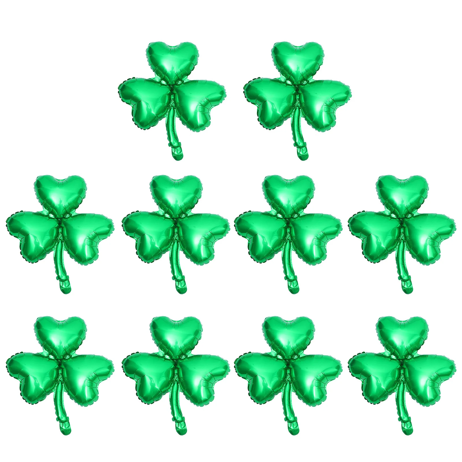 

10 Pcs Memorial Balloons Festival Party Decoration Heart Large Green Leaf Shamrock Commemorate