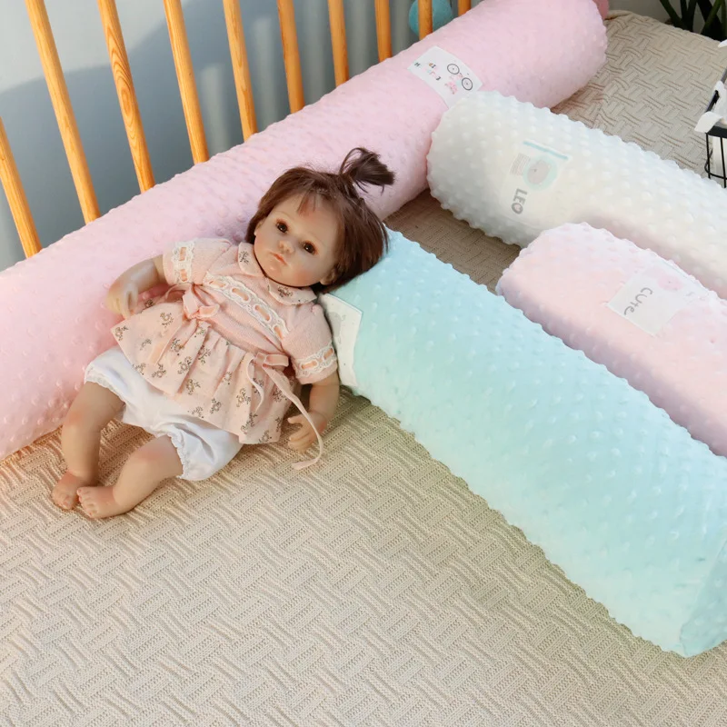 

Newborn Velvet Cylindrical Pillow Baby Comfort Four Seasons Cotton Anti-removable Washable Bed Bumper Home Decoration 60x15cm