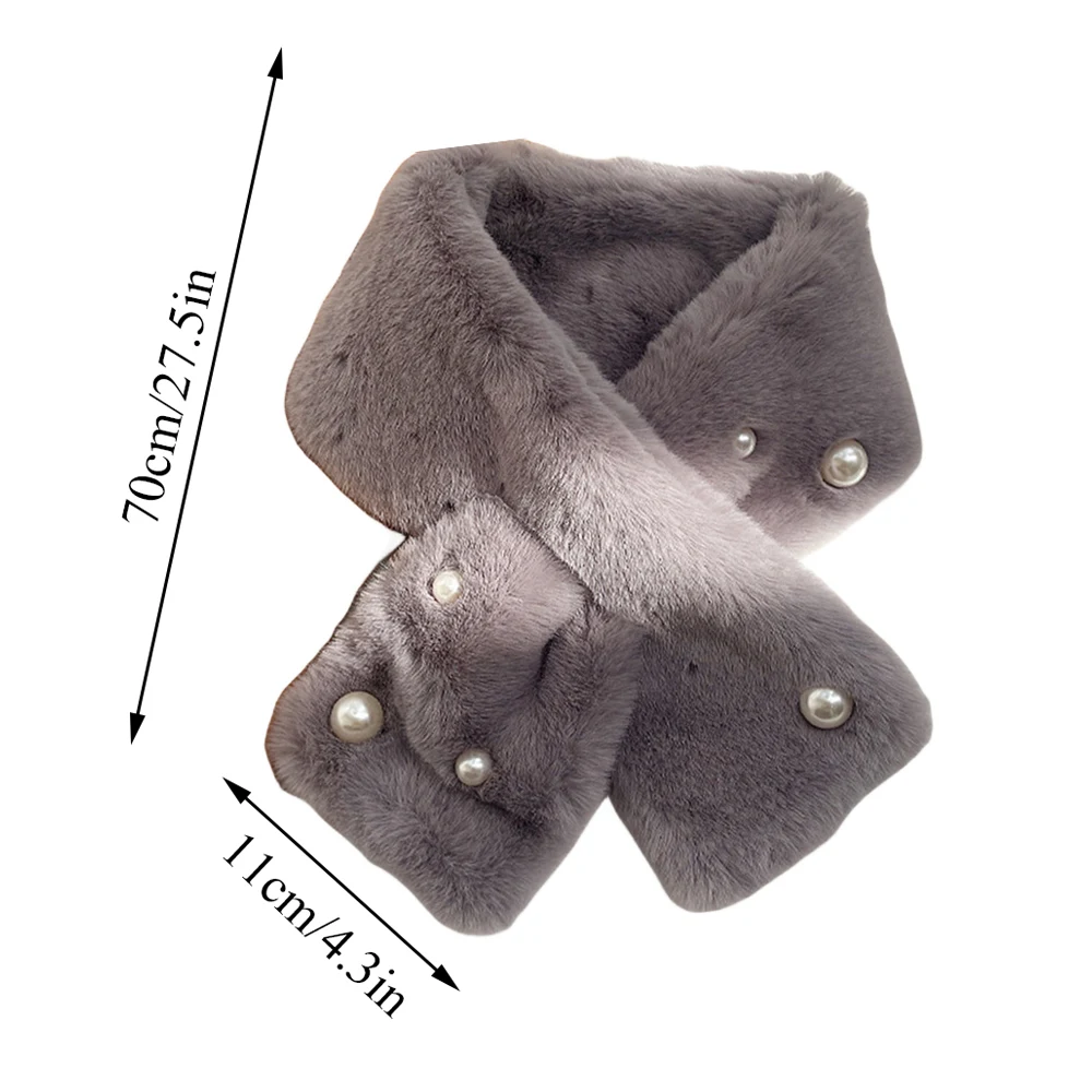 Пушистые пушистые шарфы дизайнерский воротник из искусственного кроличьего