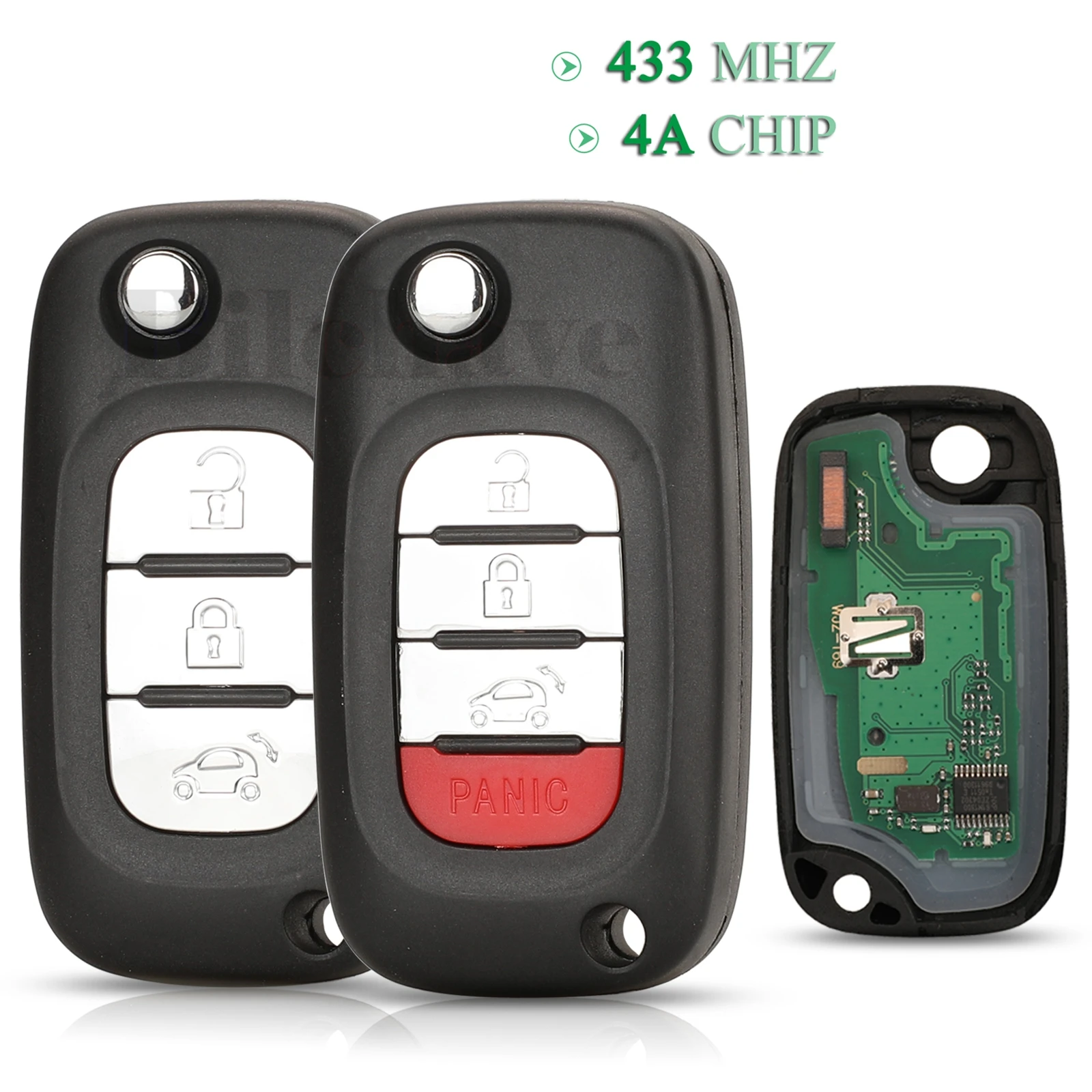 Jingyuqin 3/4 кнопки для Mercedes Benz Smart Fortwo 453 Forfour 2015-2017 Flip дистанционный ключ от автомобиля